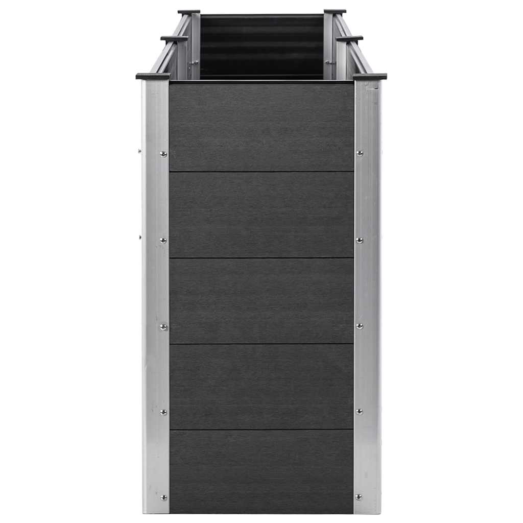 vidaXL Ζαρντινιέρα Υπερυψωμένη Γκρι 250 x 50 x 91 εκ. από WPC