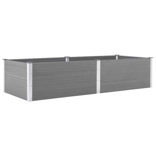vidaXL Ζαρντινιέρα Υπερυψωμένη Γκρι 250 x 100 x 54 εκ. από WPC