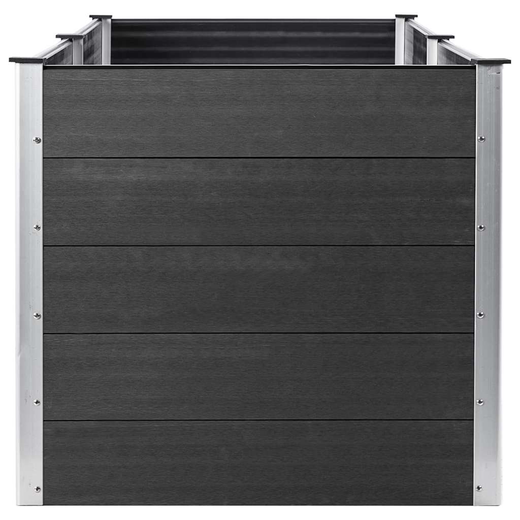 vidaXL Ζαρντινιέρα Υπερυψωμένη Γκρι 250 x 100 x 91 εκ. από WPC