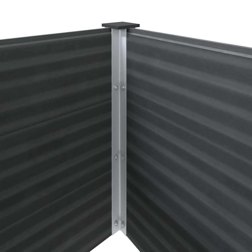 vidaXL Ζαρντινιέρα Υπερυψωμένη Γκρι 250 x 100 x 91 εκ. από WPC