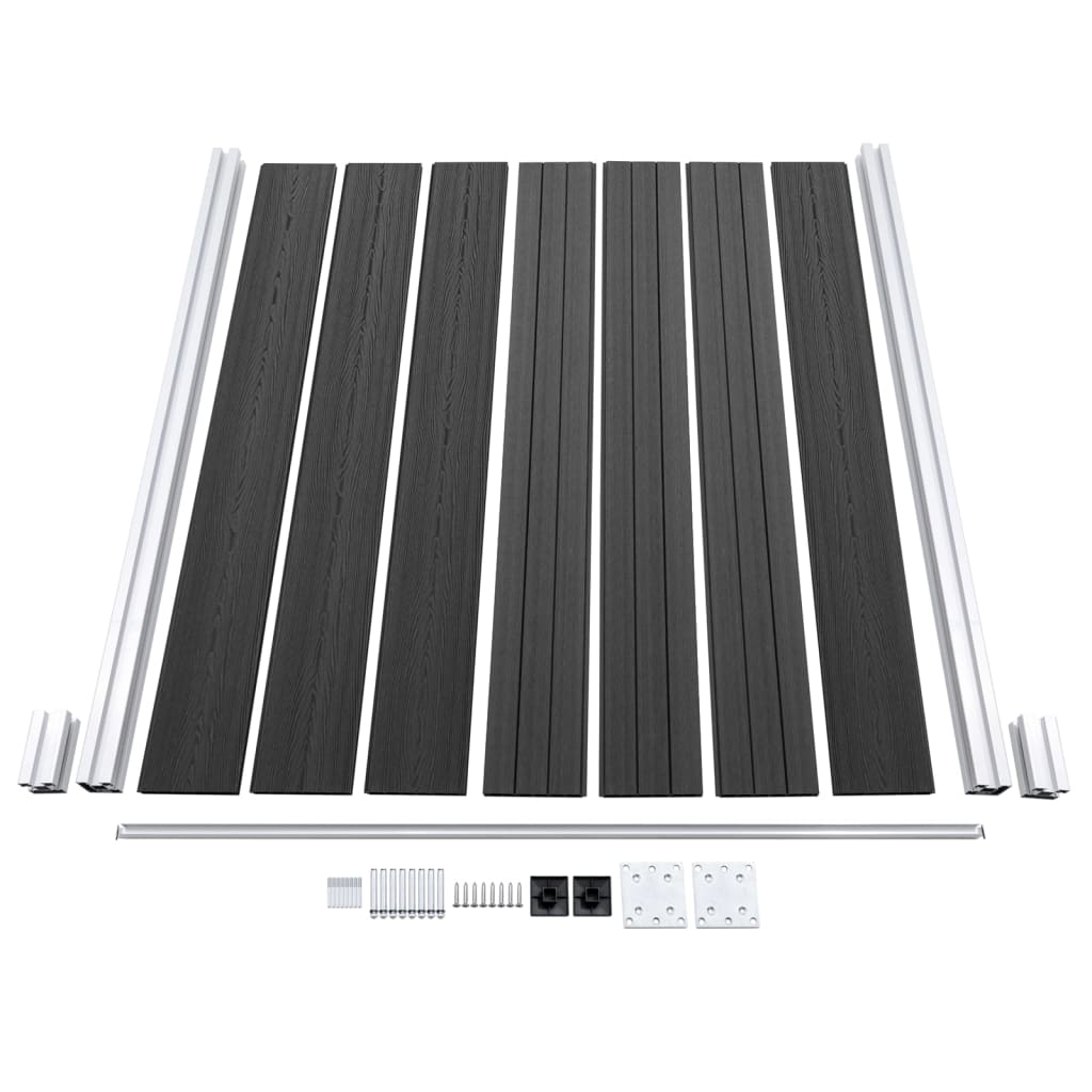 vidaXL Πάνελ Περίφραξης Γκρι 180 x 186 εκ. από WPC