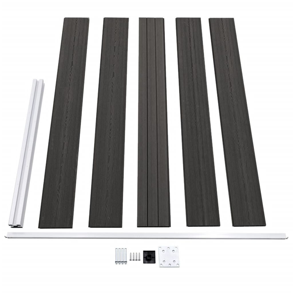 vidaXL Πάνελ Περίφραξης Γκρι 175 x 105 εκ. από WPC