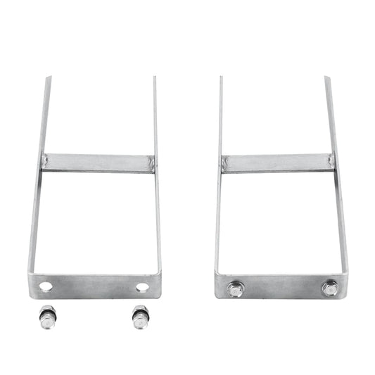 vidaXL Στηρίγματα Εδάφους Φράχτη 2 τεμ. για Φράχτη WPC 40 εκ. Ατσάλινα