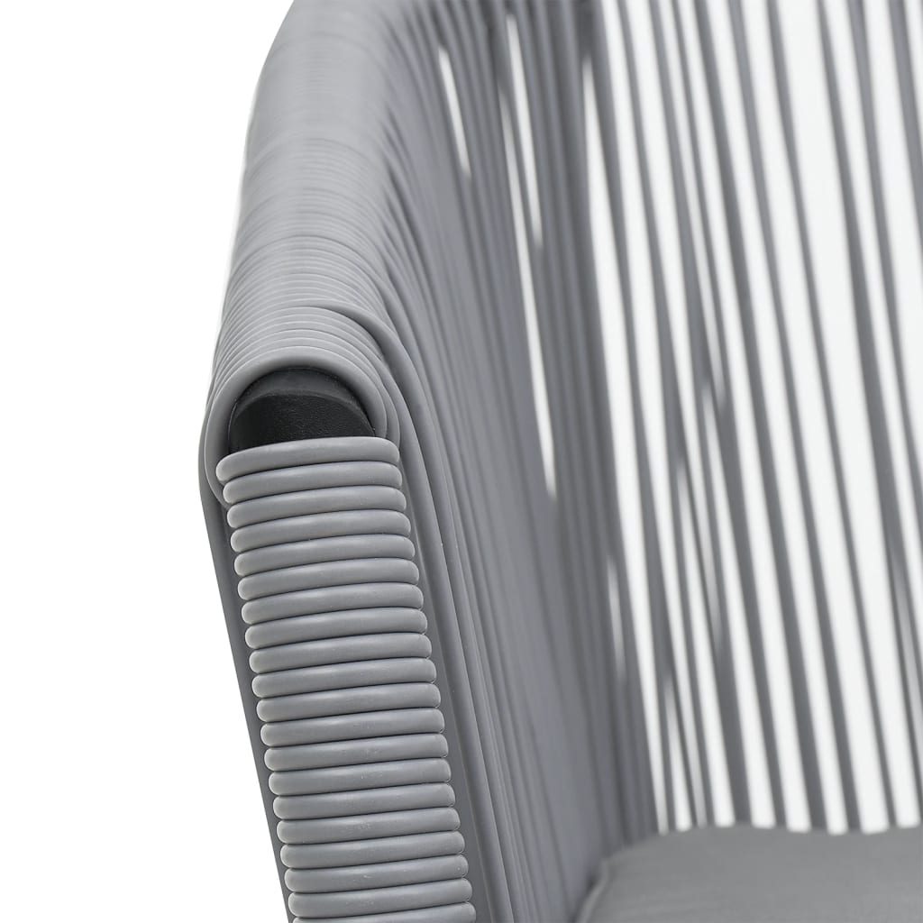 vidaXL Σετ Επίπλων Bistro 3 Τεμαχίων Γκρι Ρατάν Πολυαιθ. +Μαξιλάρια