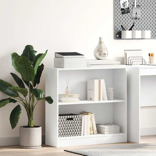 vidaXL Βιβλιοθήκη Λευκή 80x24x75 εκ. από Τεχνητό Ξύλο