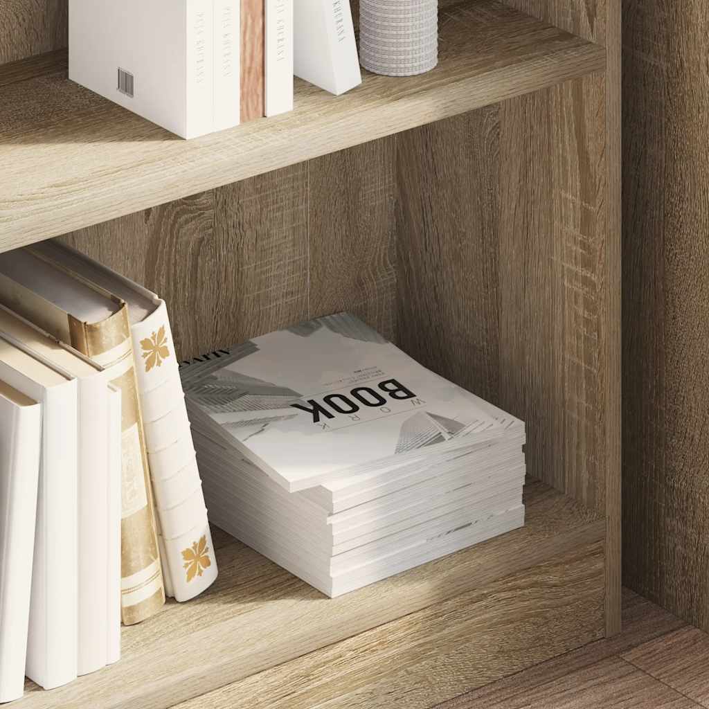 vidaXL Βιβλιοθήκη Sonoma Δρυς 80 x 24 x 75 εκ. από Τεχνητό Ξύλο