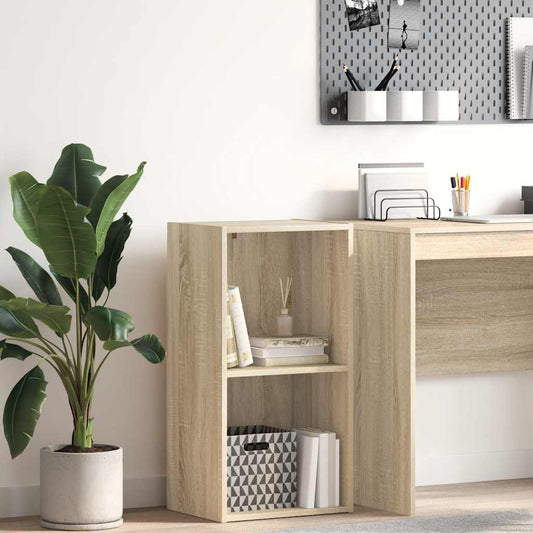 vidaXL Βιβλιοθήκη με 2 Ράφια Sonoma Δρυς 40x30x76,5 εκ. Επεξ. Ξύλο