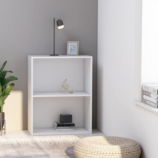 vidaXL Βιβλιοθήκη Λευκή 60x30x76,5 εκ. από Τεχνητό Ξύλο