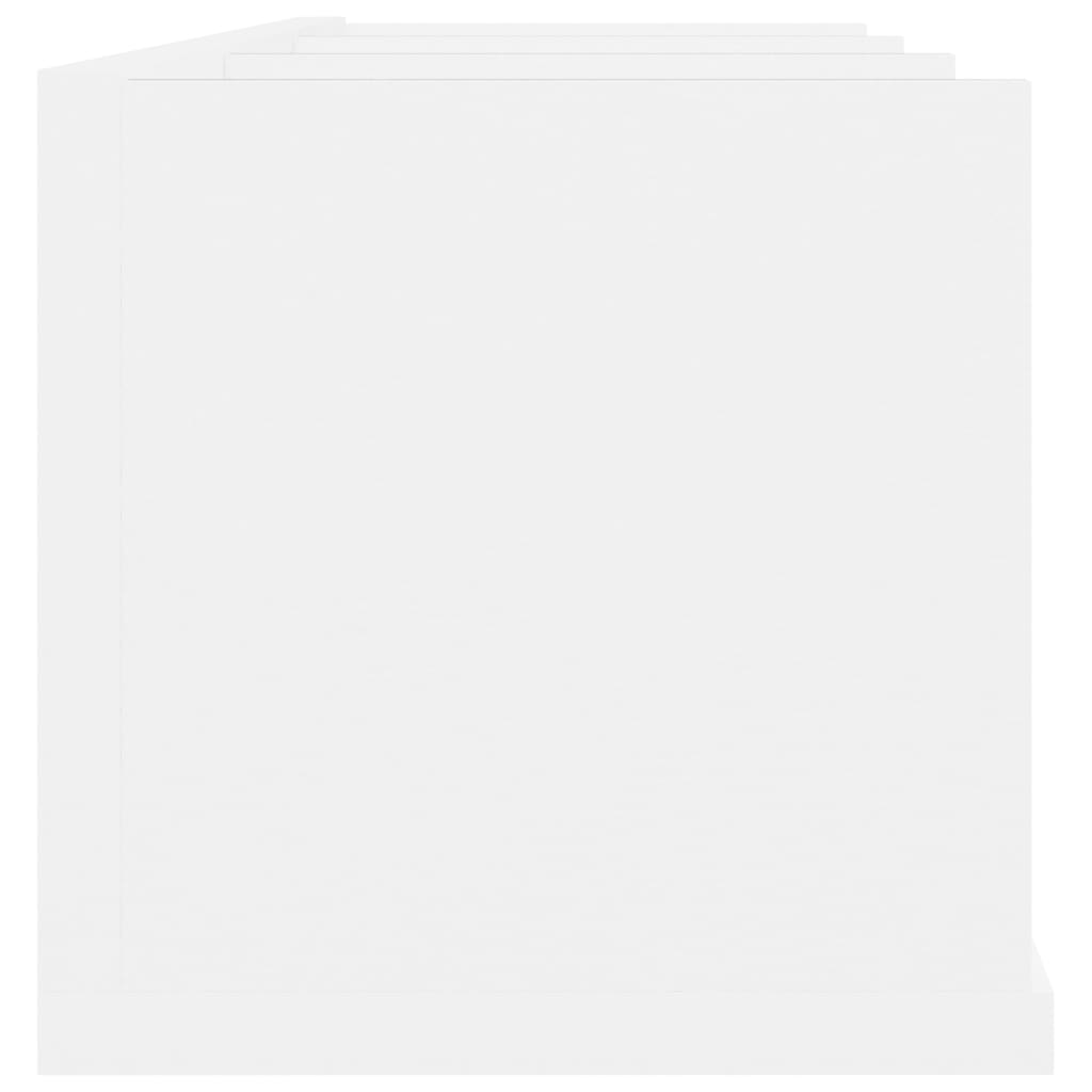 vidaXL Ράφι Τοίχου για CD Λευκό 75 x 18 x 18 εκ. Επεξ. Ξύλο