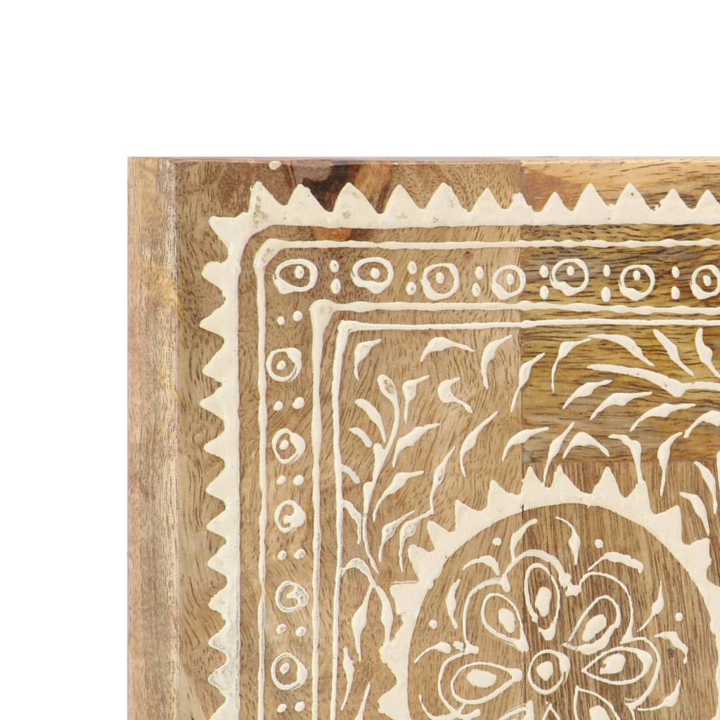 vidaXL Καθρέφτης με Χειροπ. Λεπτομέρειες 40 x 55 εκ. Μασίφ Ξύλο Μάνγκο