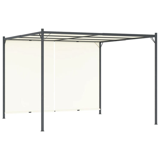 vidaXL Τεντοπέργκολα με Ρυθμιζόμενη Οροφή Λευκή Κρεμ 3 x 3 μ. Ατσάλινη