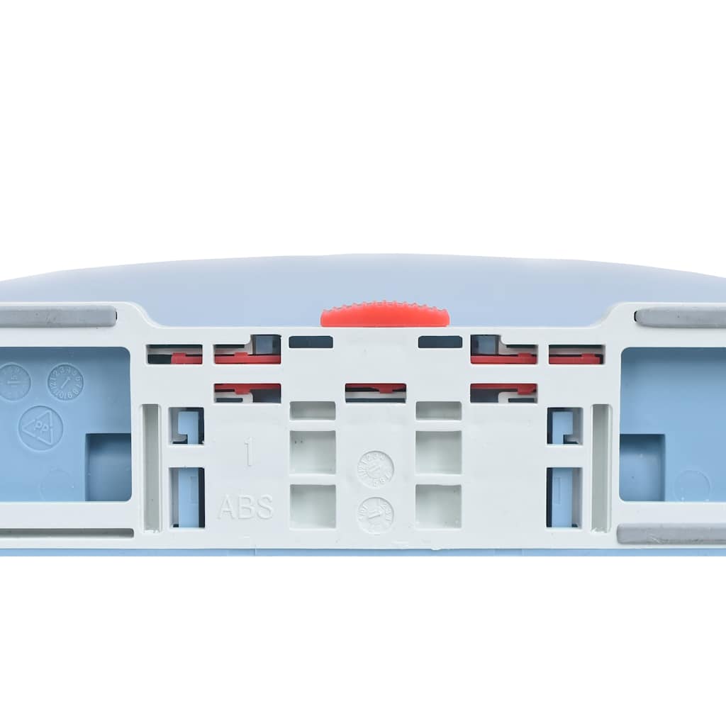 vidaXL Κάλυμμα Λεκάνης με Soft Close &amp; Quick Release Οβάλ Μπλε