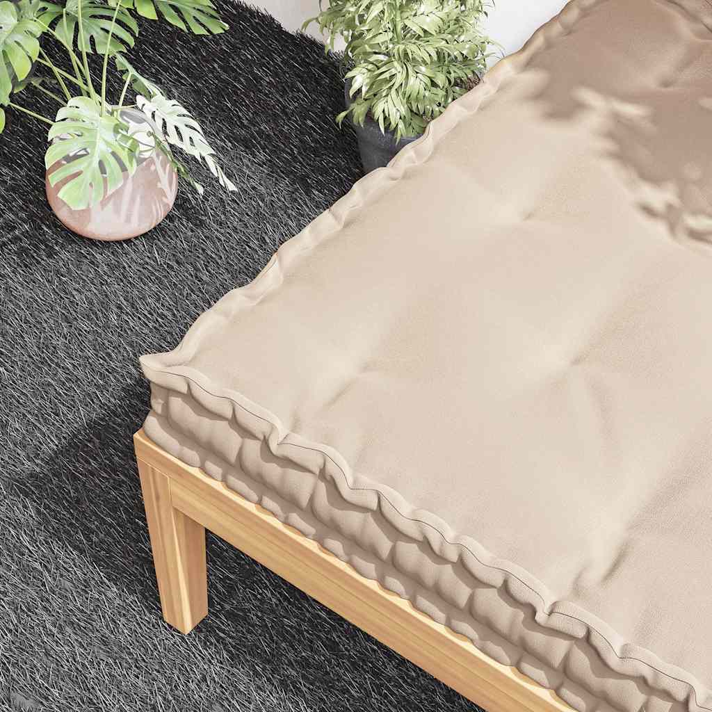 vidaXL Μαξιλάρα Δαπέδου / Παλέτας Μπεζ 120 x 80 x 10 εκ. Βαμβακερή