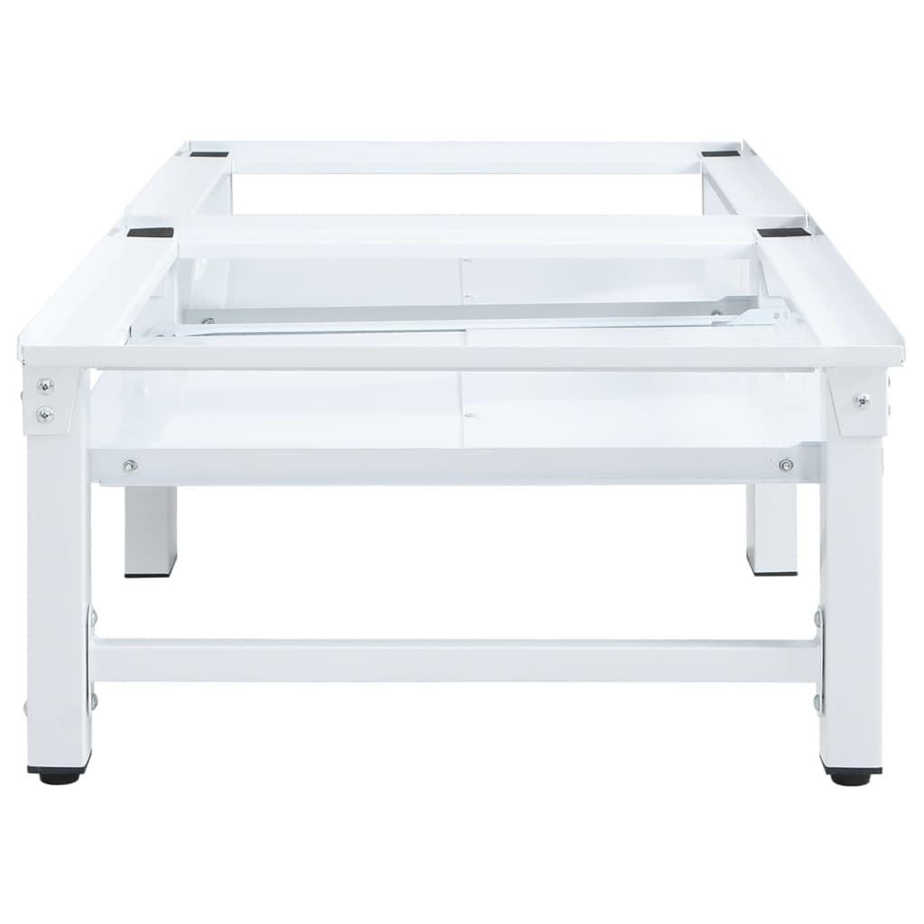 vidaXL Βάση Πλυντηρίου και Στεγνωτηρίου Διπλή με Συρόμενα Ράφια Λευκή