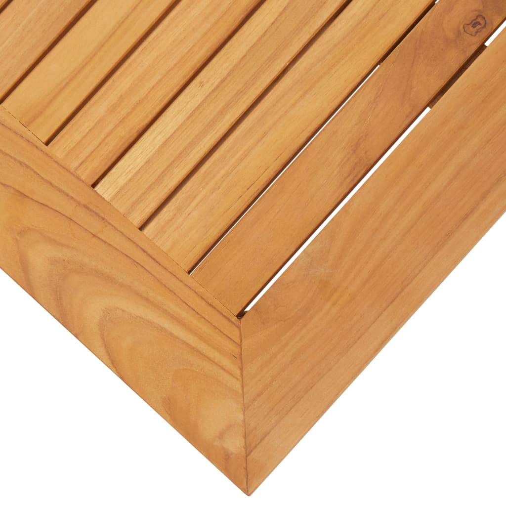 vidaXL Τραπεζάκι Κήπου 45x45x38 εκ. Μασίφ Ξύλο Teak / Ανοξ. Ατσάλι