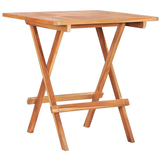 vidaXL Τραπέζι Bistro Πτυσσόμενο 60 x 60 x 65 εκ. από Μασίφ Ξύλο Teak
