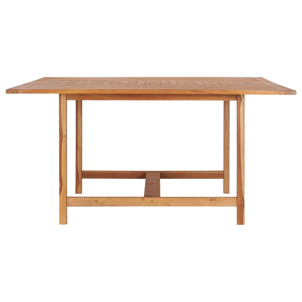 vidaXL Τραπέζι Κήπου 150 x 150 x 76 εκ. από Μασίφ Ξύλο Teak