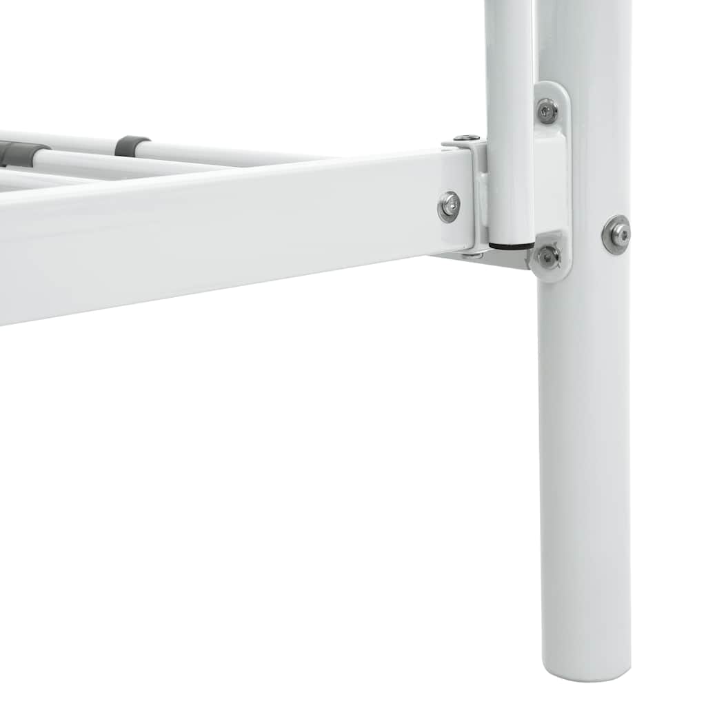 vidaXL Κουκέτα Λευκή 90 x 200 εκ. Μεταλλική