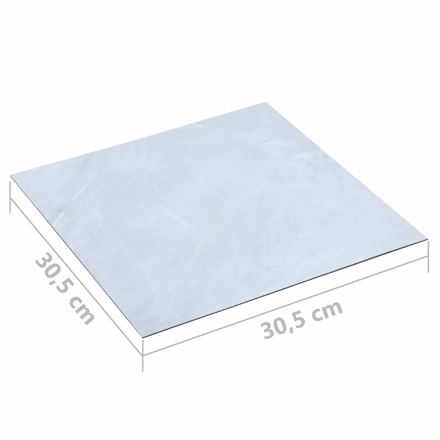 vidaXL Πλάκες Δαπέδου 55 pcs Λευκός 5,11 τ.μ. PVC