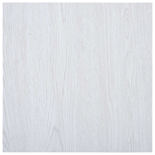 vidaXL Πλάκες Δαπέδου 5,11 τ.μ. 55 pcs PVC Λευκό ξύλο