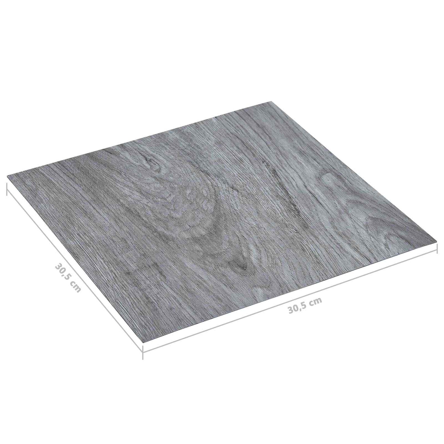 vidaXL Πλάκες Δαπέδου 55 pcs Ανοιχτό γκρι 5,11 τ.μ. PVC
