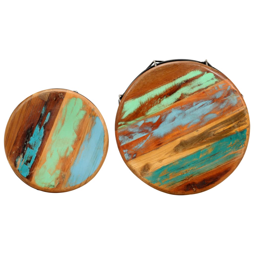 vidaXL Τραπεζάκια Σαλονιού 2 τεμ. από Μασίφ Ανακυκλωμένο Ξύλο