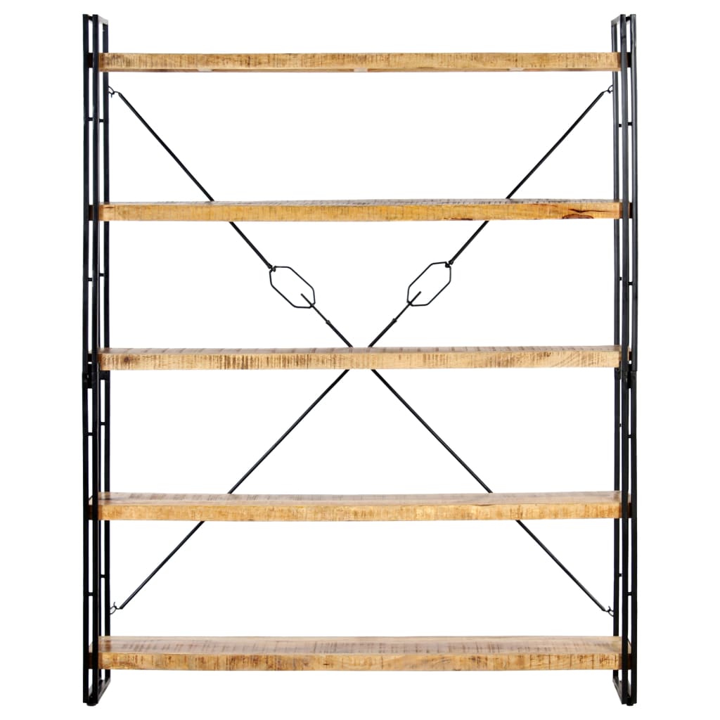 vidaXL Βιβλιοθήκη με 5 Επίπεδα 140 x 30 x 180 εκ. Μασίφ Ξύλο Μάνγκο