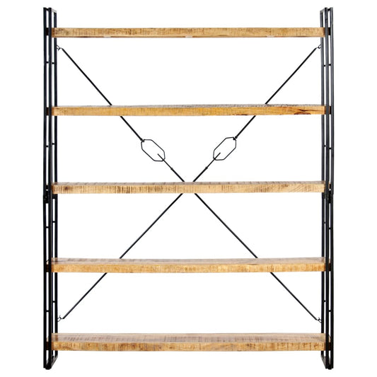 vidaXL Βιβλιοθήκη με 5 Επίπεδα 140 x 30 x 180 εκ. Μασίφ Ξύλο Μάνγκο