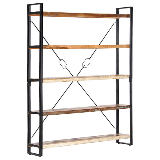 vidaXL Βιβλιοθήκη με 5 Επίπεδα 140x30x180 εκ. Μασίφ Ανακυκλωμένο Ξύλο