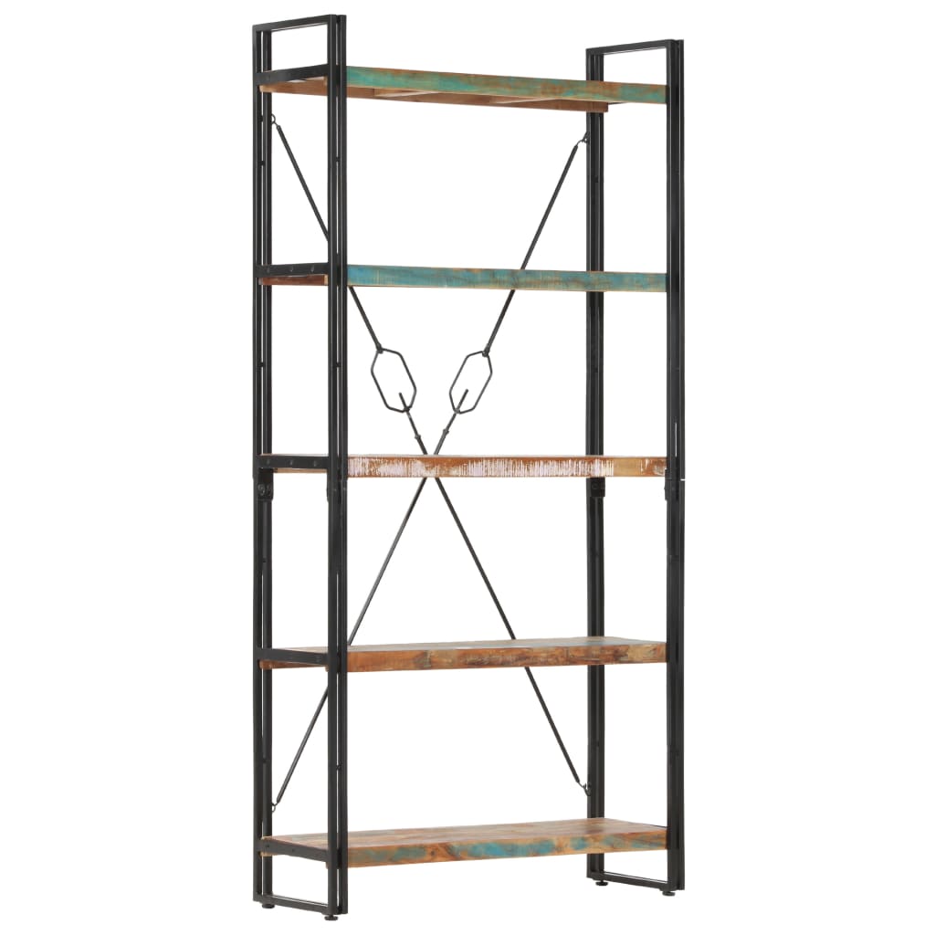 vidaXL Βιβλιοθήκη με 5 Επίπεδα 90x30x180 εκ. Μασίφ Ανακυκλωμένο Ξύλο