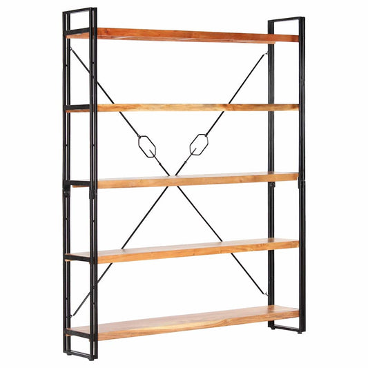 vidaXL Βιβλιοθήκη με 5 Επίπεδα 140 x 30 x 180 εκ. Μασίφ Ξύλο Ακακίας