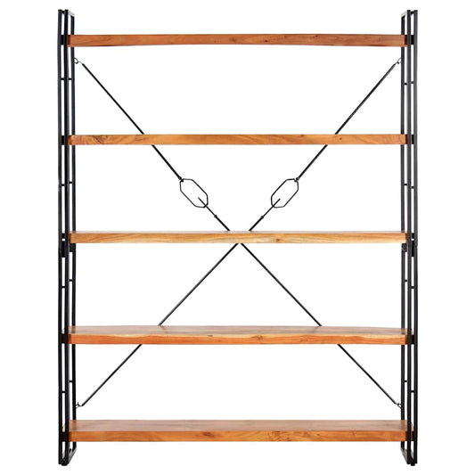 vidaXL Βιβλιοθήκη με 5 Επίπεδα 140 x 30 x 180 εκ. Μασίφ Ξύλο Ακακίας