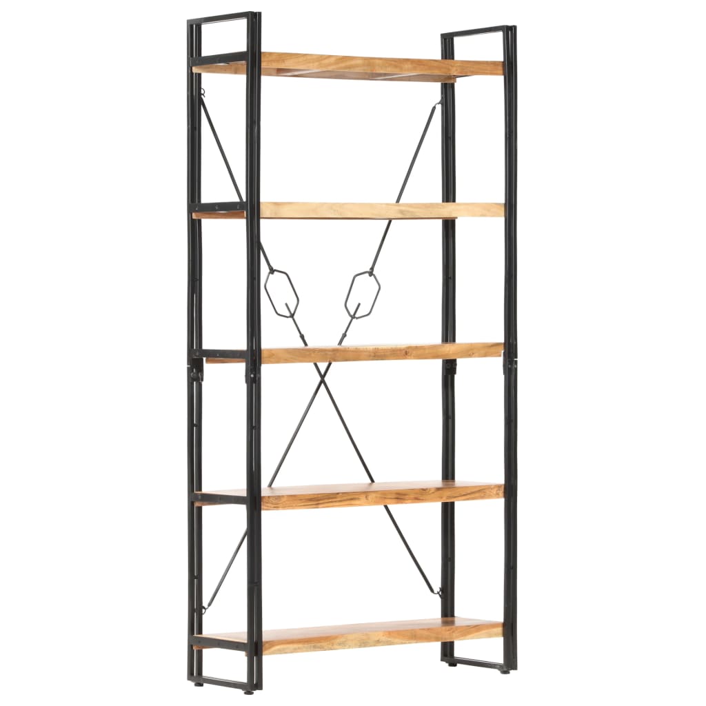 vidaXL Βιβλιοθήκη με 5 Επίπεδα 90 x 30 x 180 εκ. Μασίφ Ξύλο Ακακίας