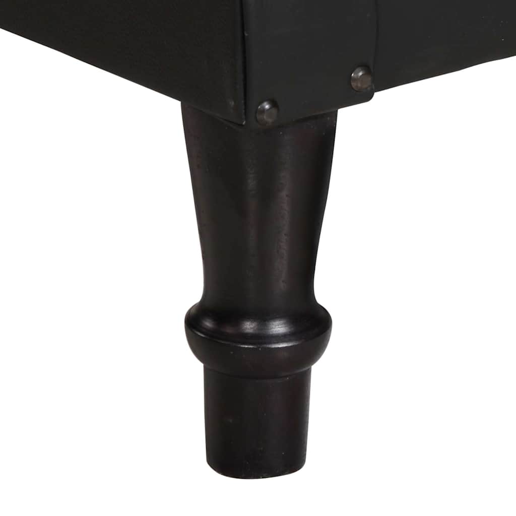 vidaXL Πολυθρόνα Μαύρη από Γνήσιο Δέρμα