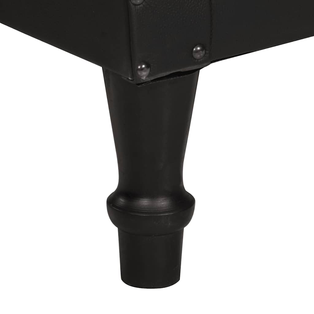 vidaXL Πολυθρόνα Μπάρελ Μαύρη από Γνήσιο Δέρμα Κατσίκας