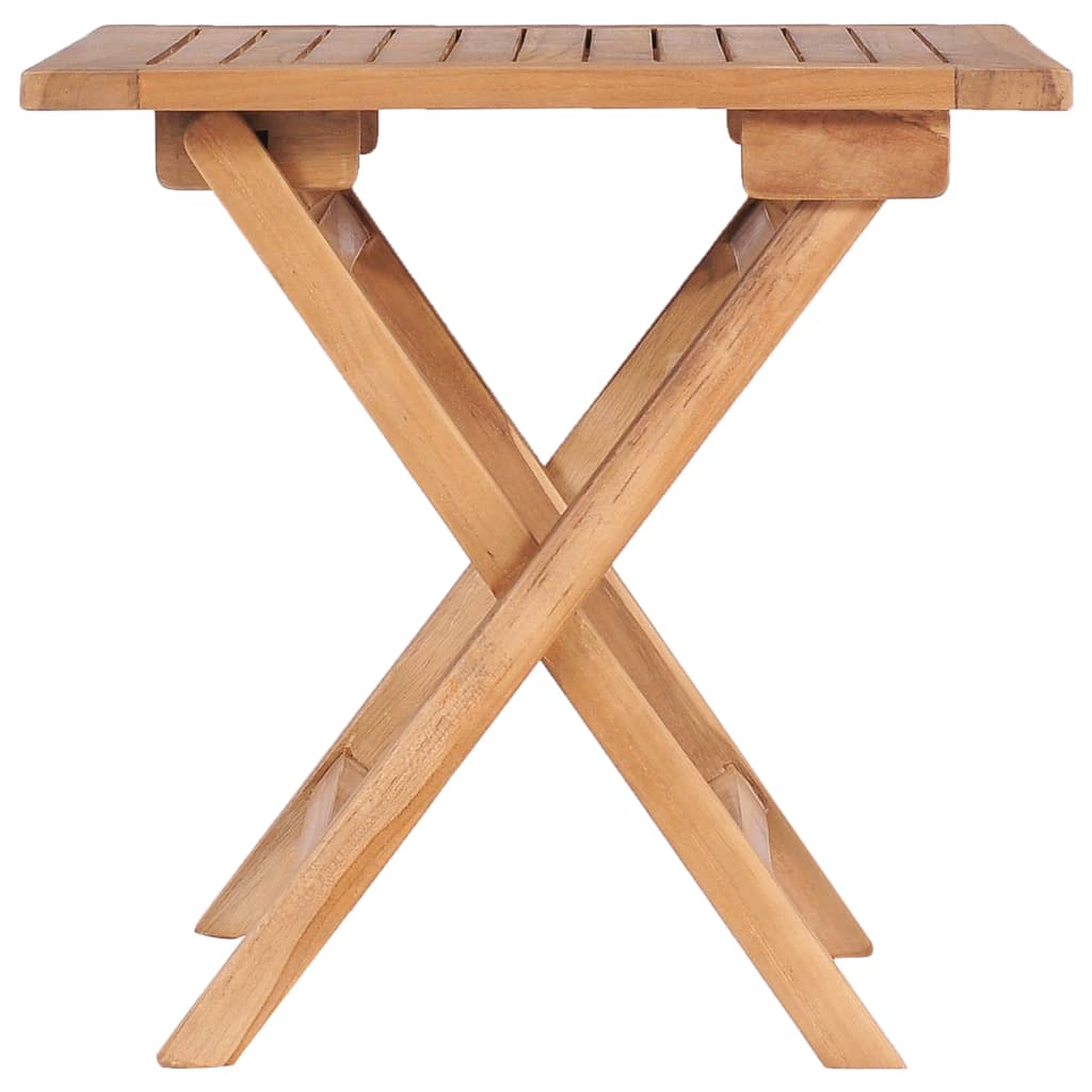 vidaXL Τραπέζι Κήπου Πτυσσόμενο 45 x 45 x 45 εκ. από Μασίφ Ξύλο Teak