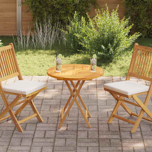 vidaXL Επιφάνεια Τραπεζιού Στρογγυλή 2,5 εκ. 70 εκ. Μασίφ Ξύλο Teak