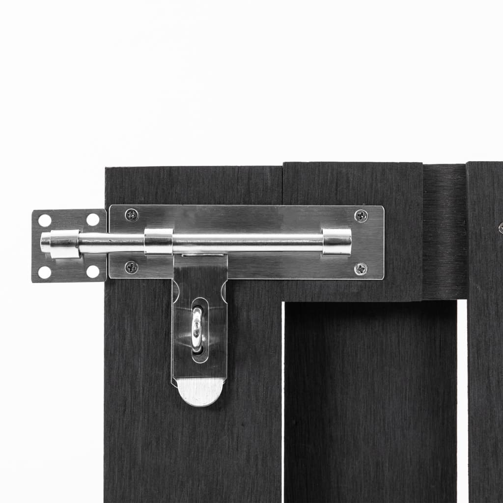 vidaXL Πόρτα Φράχτη Γκρι 100 x 80 εκ. από WPC