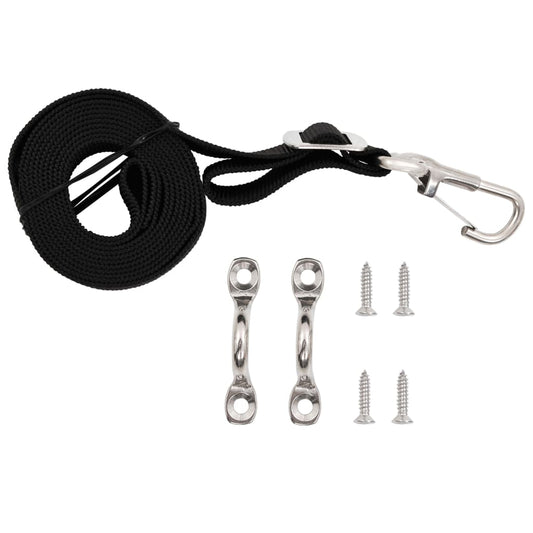 vidaXL Ιμάντες για Τέντα Σκάφους 2 τεμ. από Ύφασμα & Ανοξείδωτο Ατσάλι