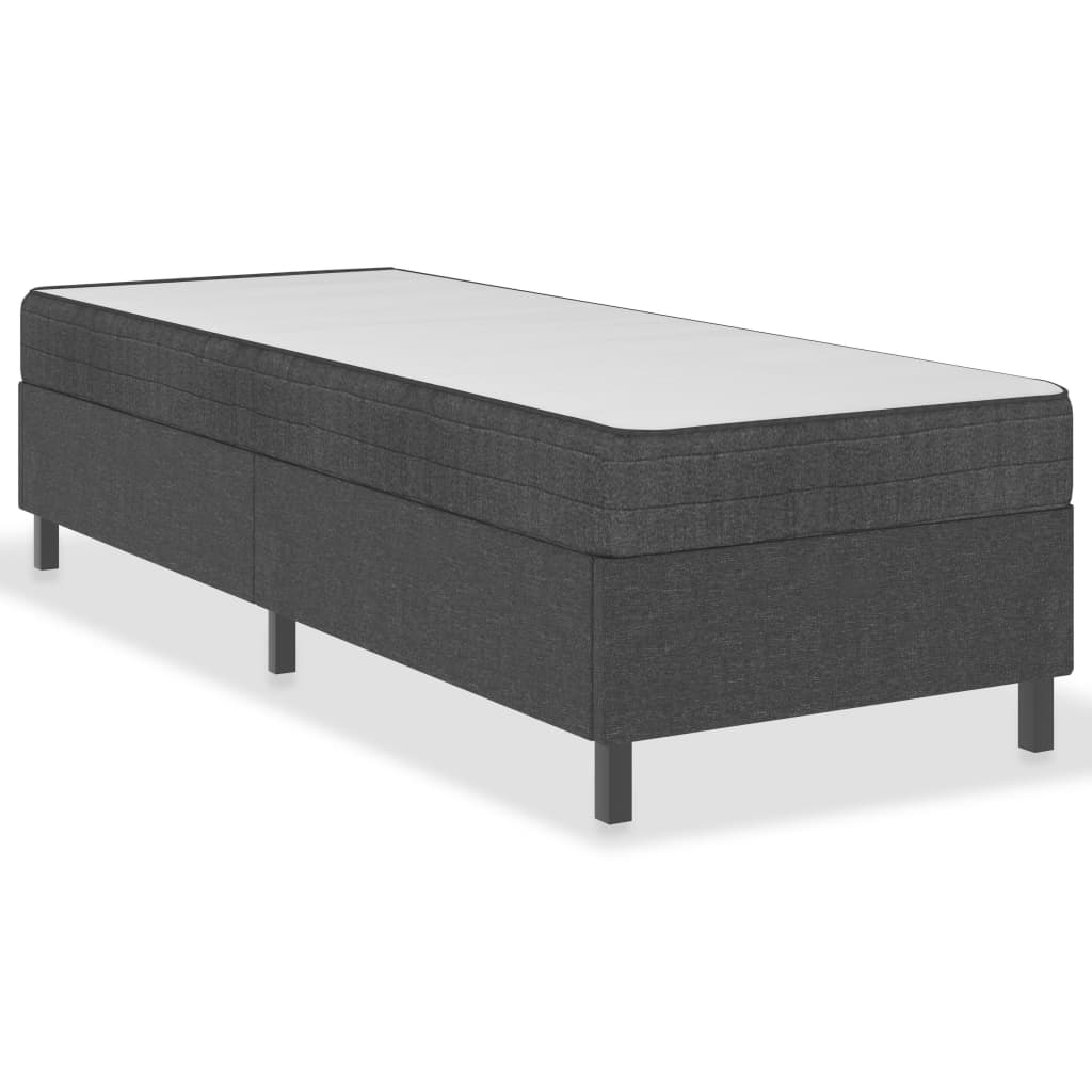 vidaXL Πλαίσιο Κρεβατιού Boxspring Γκρι 90 x 200 εκ. Υφασμάτινο