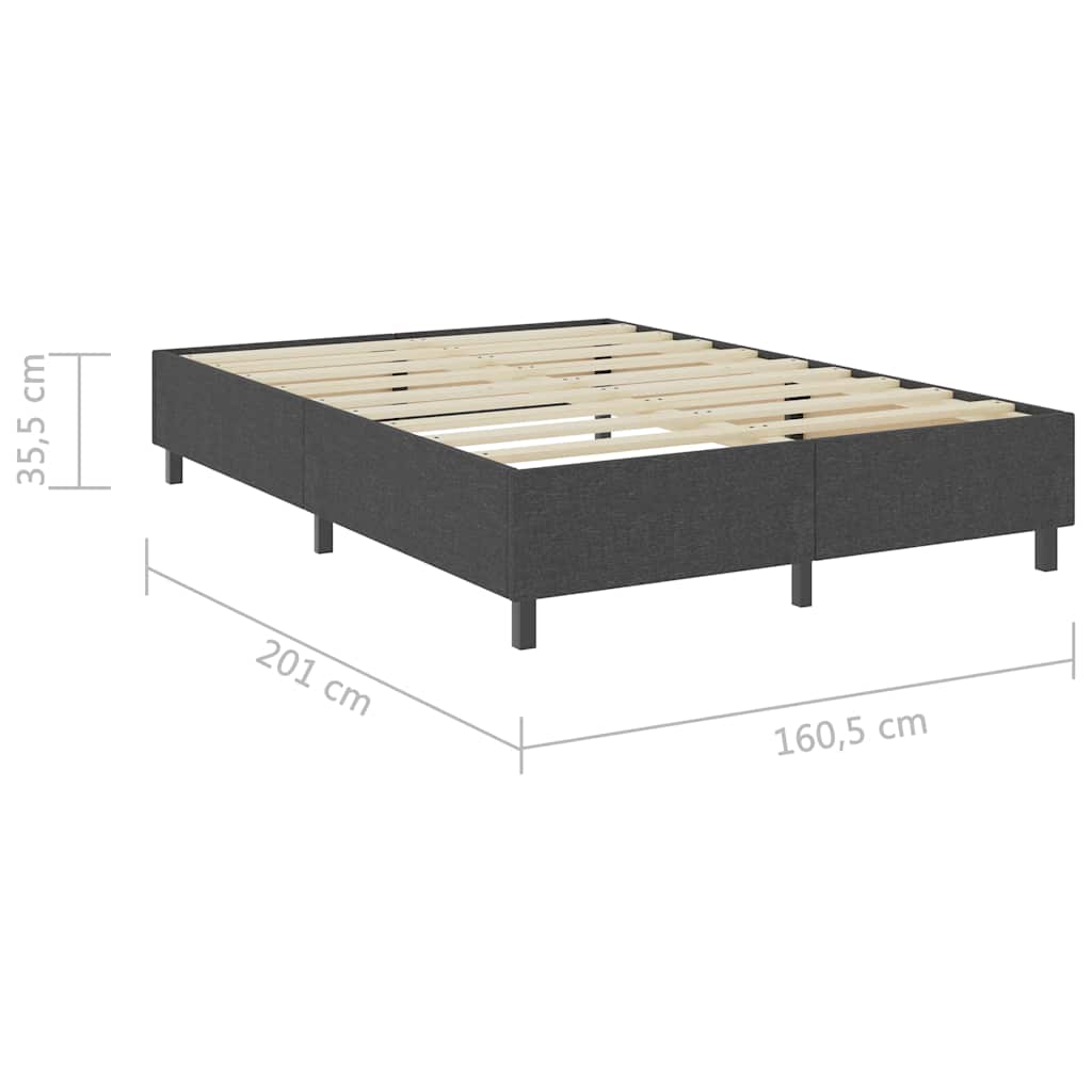 vidaXL Πλαίσιο Κρεβατιού Boxspring Γκρι 160 x 200 εκ. Υφασμάτινο
