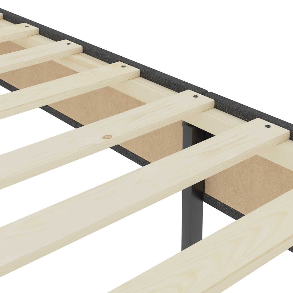 vidaXL Πλαίσιο Κρεβατιού Boxspring Γκρι 200 x 200 εκ. Υφασμάτινο