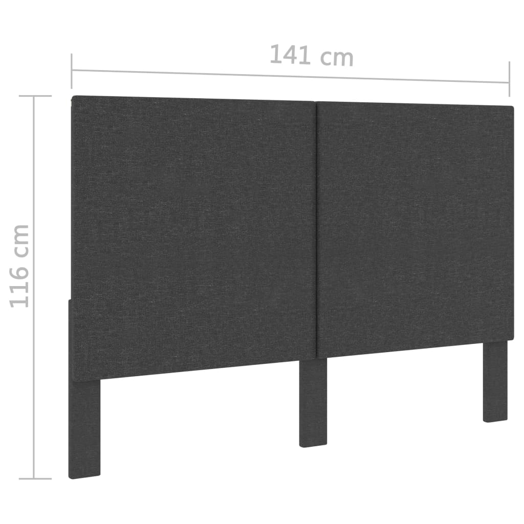 vidaXL Κεφαλάρι Σκούρο Γκρι 140 x 200 εκ. Υφασμάτινο