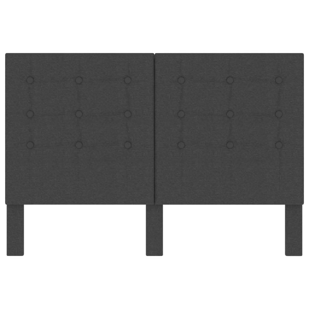 vidaXL Καπιτονέ Κεφαλάρι Σκούρο Γκρι 140 x 200 εκ. Υφασμάτινο