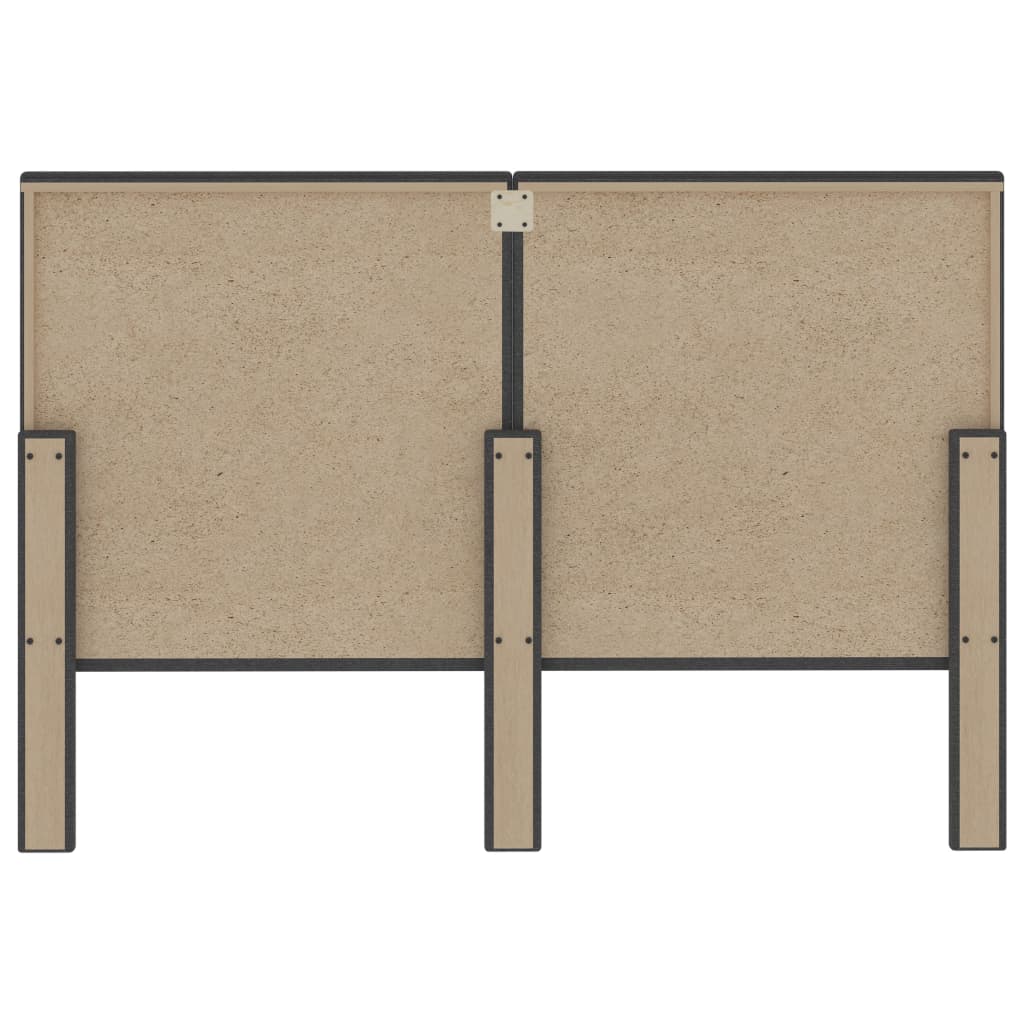 vidaXL Καπιτονέ Κεφαλάρι Σκούρο Γκρι 140 x 200 εκ. Υφασμάτινο