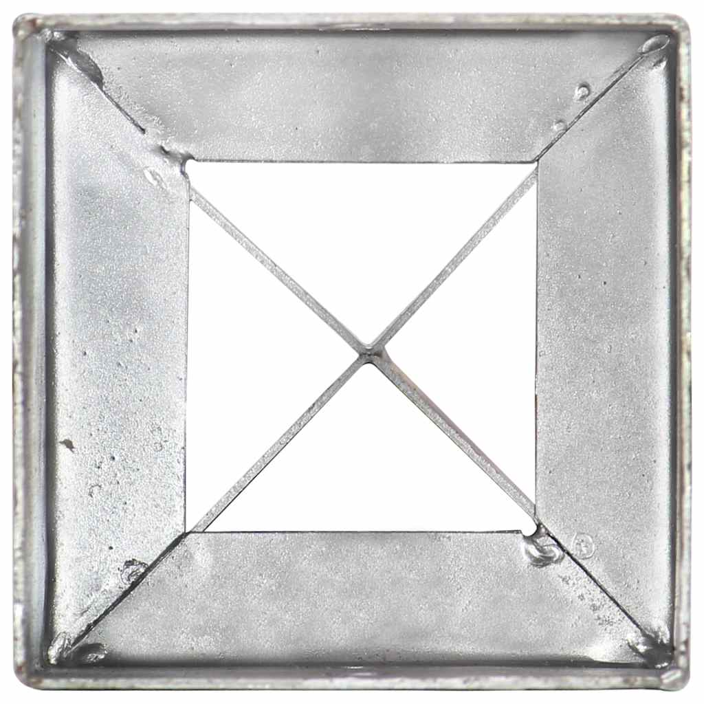 vidaXL Στηρίγματα Εδάφους 6 τεμ. Ασημί 10x10x76 εκ. Γαλβανισμ. Ατσάλι