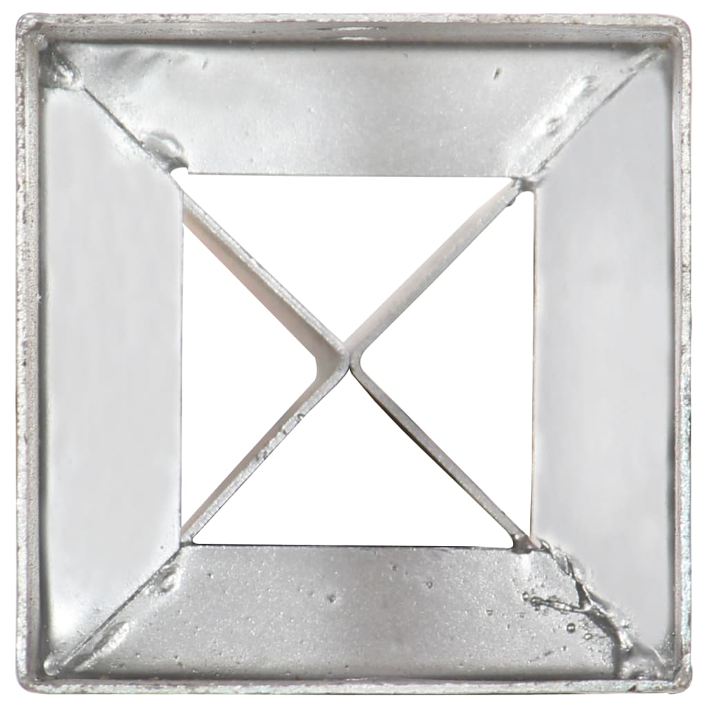 vidaXL Στηρίγματα Εδάφους 6 τεμ. Ασημί 12x12x89 εκ. Γαλβανισμ. Ατσάλι