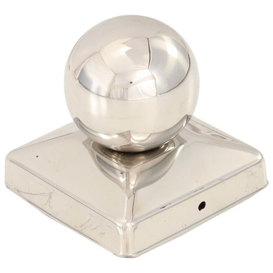 vidaXL Καπάκια Κολόνας Σφαίρα 6 τεμ. 81 x 81 χιλ. Ανοξείδωτο Ατσάλι