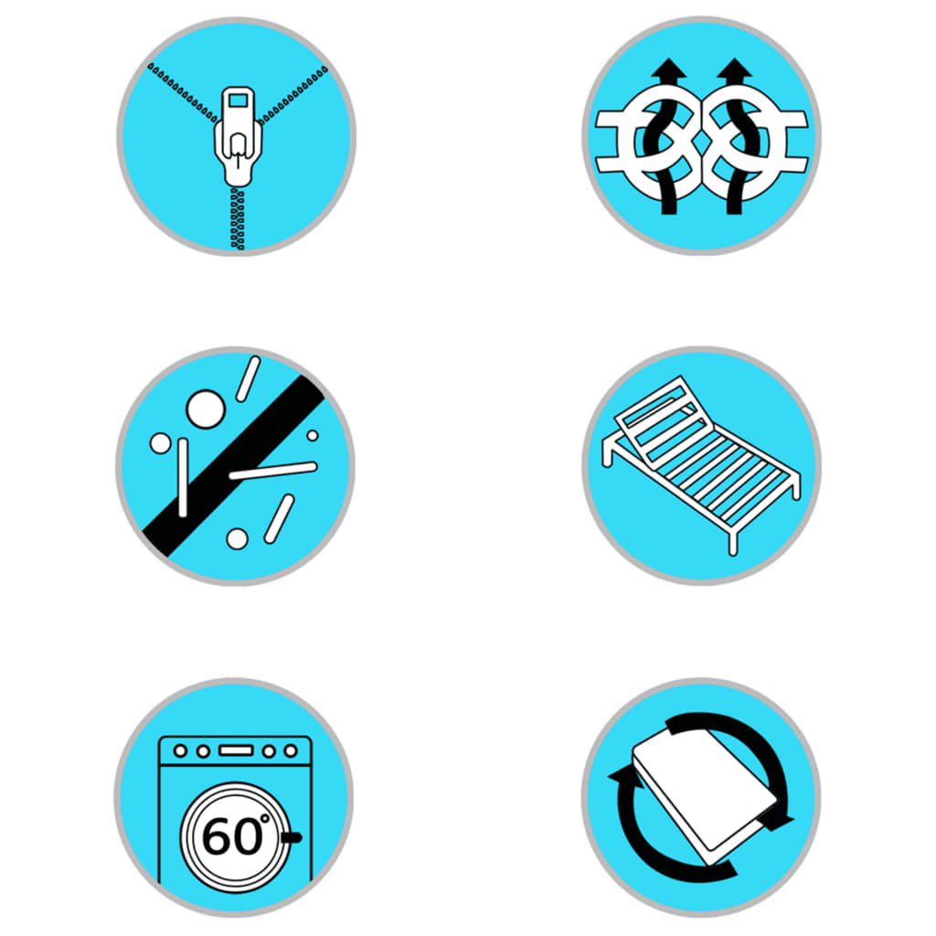 vidaXL Ανώστρωμα για Κρεβάτι Boxspring 200 x 200 x 5 εκ. μέτριας απαλότητας