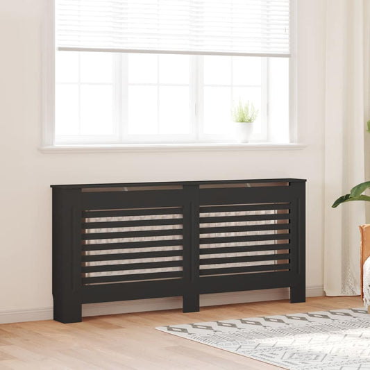 vidaXL Κάλυμμα Καλοριφέρ Μαύρο 172 x 19 x 81,5 εκ. από MDF